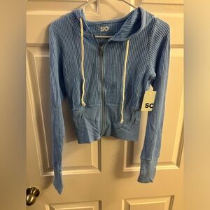 *SOLD* NWT! Blue SO Waffle Knit Small Jacket